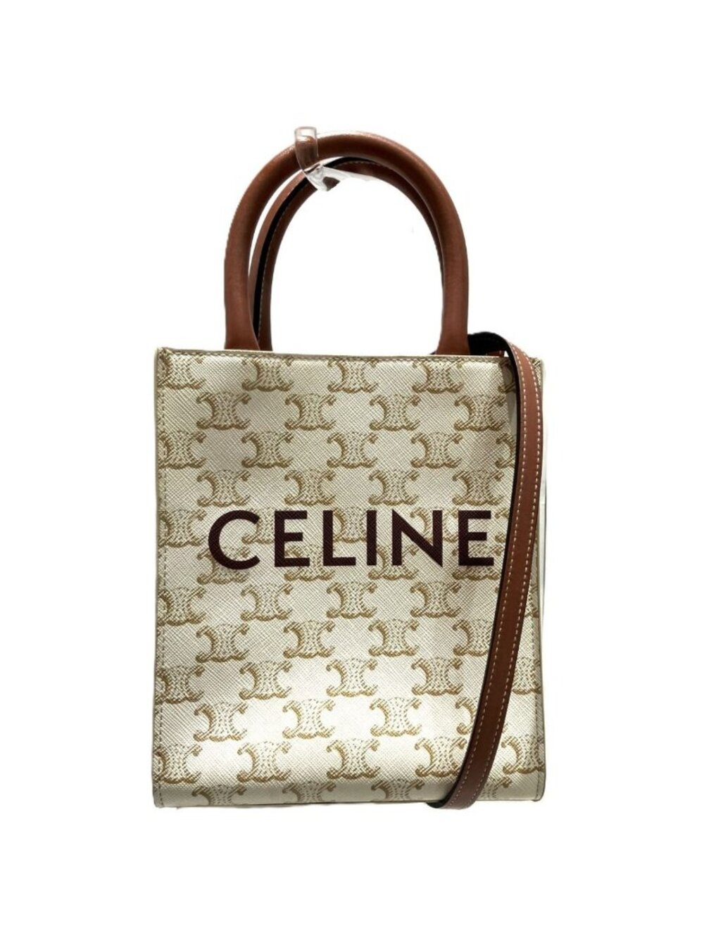 Celine Mini Vertical Cabas Triomphe Tote Bag Leather